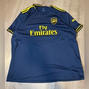 adidas Navy and Yellow Short Sleeve Tee